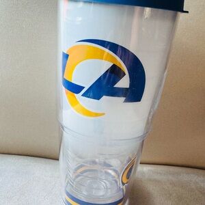 💚 NFL LA RAMS Blue Tumbler with Straw